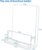 NIUBEE 2-Pack Acrylic Brochure Holder 8.5*11 inches, Plastic Flyer Display Stand - Image 2