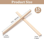 Wood Trim Wooden Strips Slats for Wall, Wooden Dowels Sticks for Crafts - Image 2