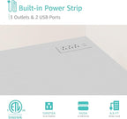 Lufeiya White L Shaped Desk - Image 6