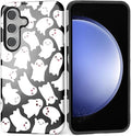 Case for Samsung Galaxy S24 Case, Halloween Ghosts Bats Design Hybrid Dual by Kapadiy