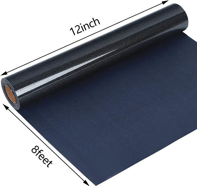 guangyintong Glitter Black Heat Transfer Vinyl HTV Rolls - Image 3