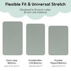 Yoofoss Pack and Play Sheets Fitted, Mini Crib Sheets 2-Pack - Image 3