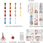 FREEBLOSS 6 Set Cross Stitch Bookmark Kit Books Pattern Stamped Cross Stitch - Image 2