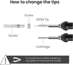 Soldering Iron Kit, 60W Soldering Iron Adjustable Temperature 25-in-1, 5 Solder - Image 6