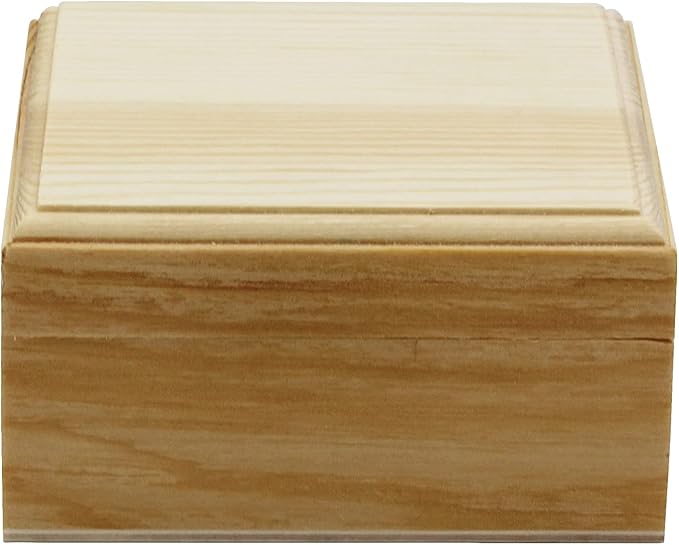 Creative Hobbies® Unfinished Mini Wood Craft Box - Image 4