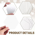 130 PCS 2" White Hexagon Piecing Paper Templates, Quilting Templates Accessories - Image 3