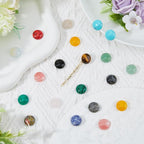 SUPERFINDINGS 30PCS Gemstone Cabochons 15 Styles Flat Round Cabochons - Image 5