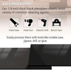 CALPALMY 1/8" Thick Black Acrylic Sheets - Image 4