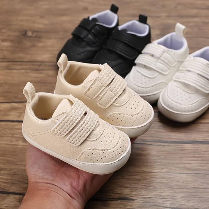 Clowora Baby Boys Girls Shoes Non-Slip Rubber Sole Sneakers Infant First Walking Toddler Crib Shoes Newborn Loafers Flats.