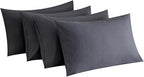 MINIPANDA Dark Grey Pillow Cases Set of 4 Queen Size by Unknown