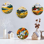 Eforcase Wool Felt Painting Needle Felting Kit, Flowers Landscape Tree Mountain - Image 9