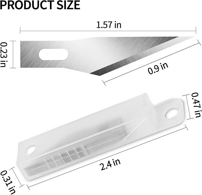 DIYSELF 20PCS Craft Knife Blades, SK5 Carbon Steel #11 Exacto Knife Blades - Image 6