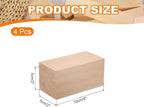 MECCANIXITY 4Pcs Basswood Carving Block, Arts Decoration, Crafts Whittling - Image 2