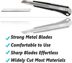 9mm Snap Off Utility Knife 3 Pack High Hardness Retractable Box Cutters - Image 4