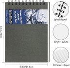 8.3x5.8 Sketch Book, Top Spiral Bound Sketch Pad, 60sheets 92lb/150gsm Bright - Image 2
