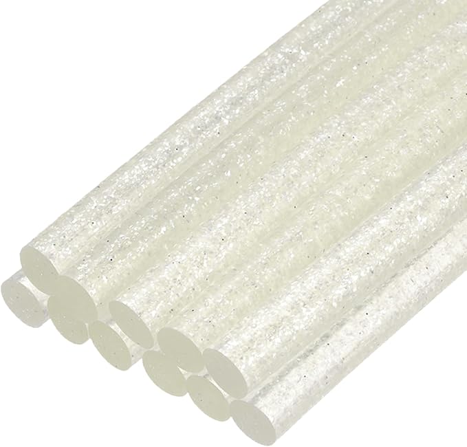 uxcell Mini Hot Glue Sticks for Glue Gun 7mm x 100mm Glitter Transparent White by uxcell