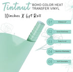 Tintnut Lichen Green Heat Transfer Vinyl, 10inx6ft Iron on Vinyl | Neutral boho - Image 2