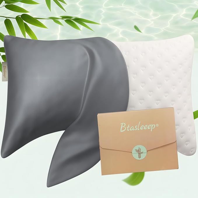 Cooling Curved Pillowcase for Side Sleeper Pillow by Btasleeephomeyland