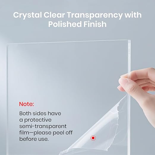 CALPALMY 12x12 Inch Clear Acrylic Sheet - Image 3