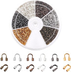 PH PandaHall 900pcs 6 Colors Brass Wire Guardian Wire Cable Protectors by PHPandaHall
