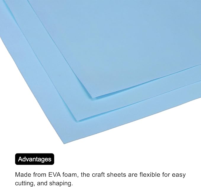 MECCANIXITY EVA Foam Sheets Light Blue 19.7 Inch x 35.4 Inch 1mm Thick Crafts - Image 5