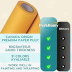 PerkHomy Orange Kraft Paper Roll 48" x 3 - Image 2