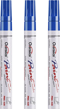 Overseas Blue Paint Pens Permanent Markers, 3 Oil Based Paint Makrers | Medium by Overseas