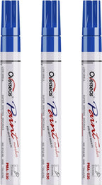 Overseas Blue Paint Pens Permanent Markers, 3 Oil Based Paint Makrers | Medium by Overseas