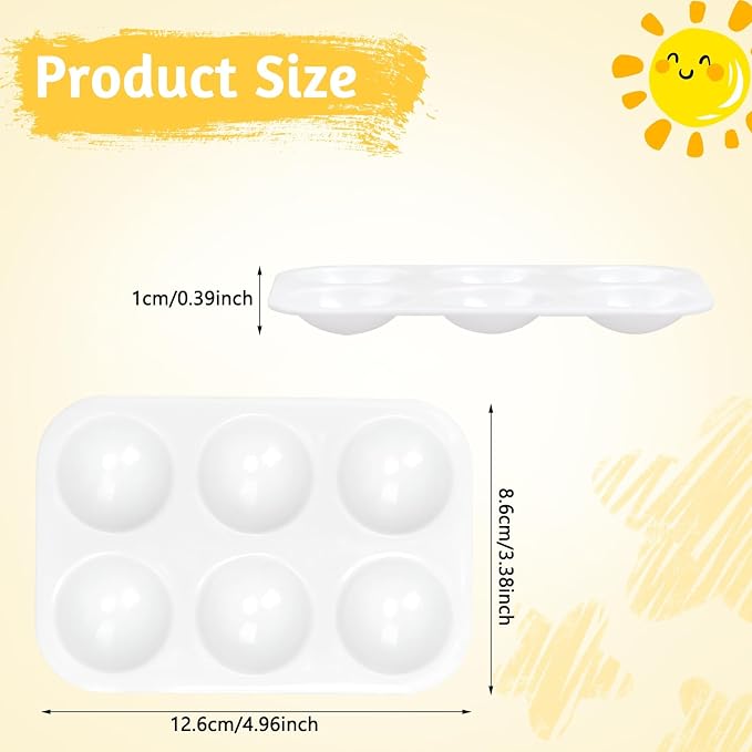 100PCS Paint Tray Palettes Plastic Paint Pallets Watercolor Palette Painting - Image 2