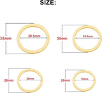 40 Pack Key Ring Keychain Mix 4 Sizes Golden Metal Flat Split Key Chains Rings - Image 2