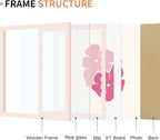 12x12 Picture Frame with Wavy Mat, Wooden Real Glass 12 x 12 Photo Frame - Image 5