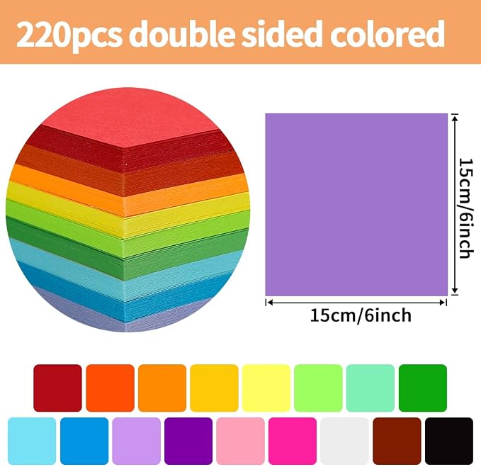 Praisebank Dark Purple Origami Paper, Double Sided Color, Origami Paper Kit - Image 2