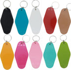10pcs Blank Hotel Keychains Bulk Vintage Motel Keychain Vinyl HTV printing by Nwsrayu