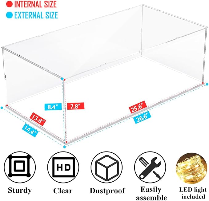 Acrylic Large Display Case for Lego The Friends Apartments 10292, Oracle Red - Image 2