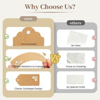 SallyFashion 100 PCS Gift Tags, 2x4 inch Kraft Paper Hollow-Out Tags - Image 5