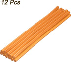 uxcell Mini Hot Glue Sticks for Glue Gun 7mm x 200mm Transparent Orange 12pcs - Image 3