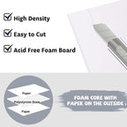DIYASY 6 Sheets 3mm White Foam Boards, 11.8 x 7.8inch Rectangle Foam PVC Sheet - Image 5