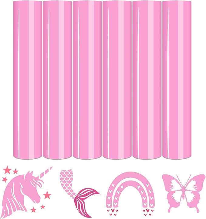 Tintnut Light Pink Heat Transfer Vinyl, easy cut & weed, stretch washable by Tintnut