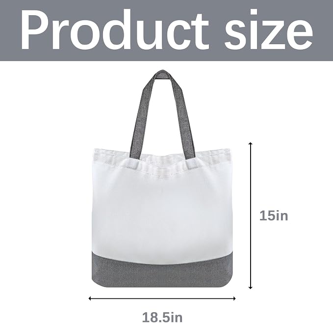 OKBA 10 pcs Sublimation Tote Bags, polyester tote bags - Image 3
