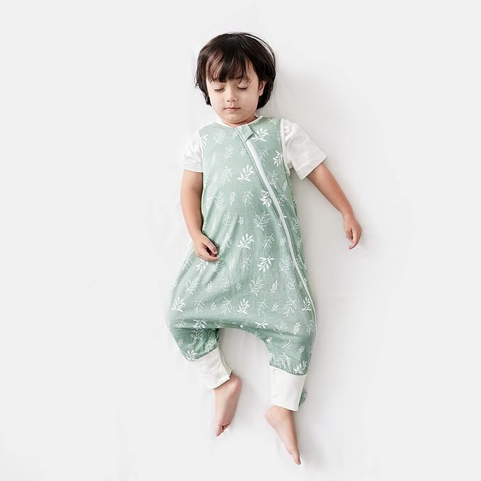 Duomiaomiao 0.5 TOG Toddler Sleep Sack 6-12 Months 100% Cotton Lightweight Baby Sleep Sack with Feet, Breathable Comfy Toddler Wearable Blanket
