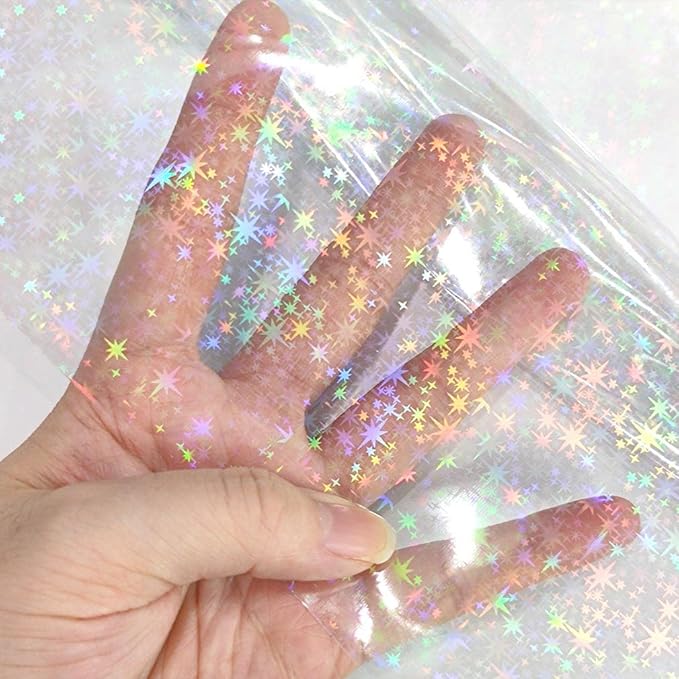 Iridescent Clear Film Laser Mirror Rainbow Transparent PVC Waterproof Vinyl by Unknown