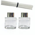 2 PCS Reed Diffuser Bottles Empty, 10Pcs Reed Diffuser Stick, Diffuser Bottle Capacity 50ml (1.7oz) Diffuser Stick 3.5mm-190mm, Suitable for Home, Hotel, Restaurant, Office Aromatherapy Tasks