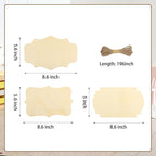 12 PCS Unfinished Wood Crafts 8.9 x 5.7 Inch Hanging Wood Sign Blank - Image 7