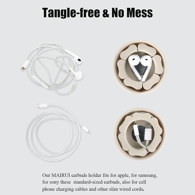 MAIRUI Wired Earbud Case Earphone Headphone Cord Organizer Earbuds Wrap Soft - Image 4