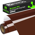 VINYL FROG Brown Heat Transfer Vinyl Roll 12" x12ft Matte HTV Vinyl | Brown by VINYLFROG
