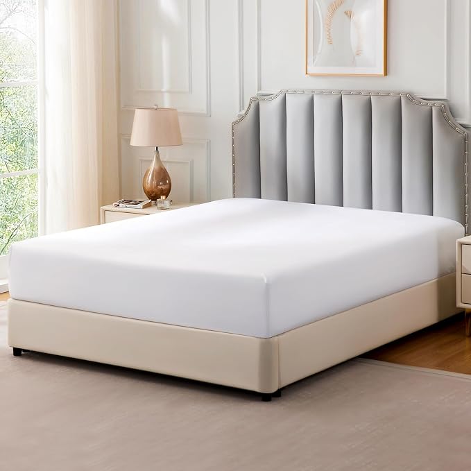 FreshCulture Pure Cotton Fitted Sheets Twin XL Size, 300 Thread Count Percale - Image 8