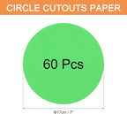 MECCANIXITY 60 PCS Dark Green Color Circle Cutouts Paper 7 Inch Round Card - Image 2