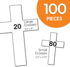 FreshCut Crafts 100 Pieces White Cross Cutouts - Image 5