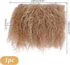 arricraft Camel Wool Doll Wig, Curly Hair, 5.5x9.45x0.12 Inch, DIY Doll Making - Image 2