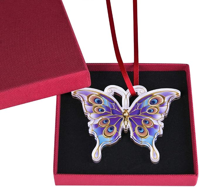 WaaHome Purple Butterfly Christmas Ornaments 2026 - Image 3